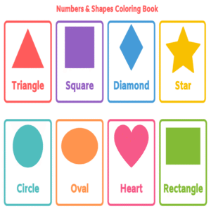 Numbers & Shapes Coloring Book
